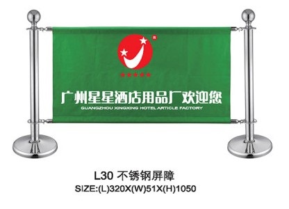 Cột chắn inox có biển báo L30